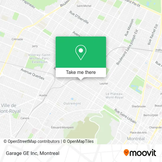 Garage GE Inc map
