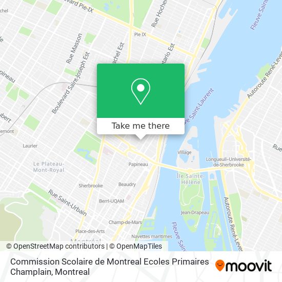 Commission Scolaire de Montreal Ecoles Primaires Champlain map