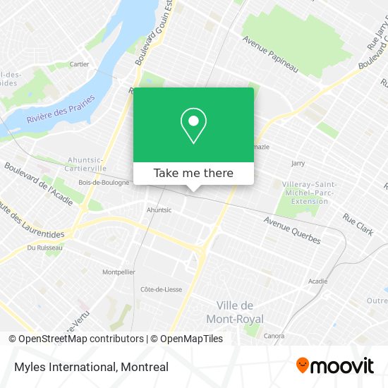 Myles International map