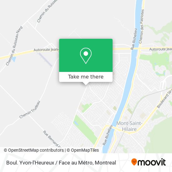 Boul. Yvon-l'Heureux / Face au Métro map