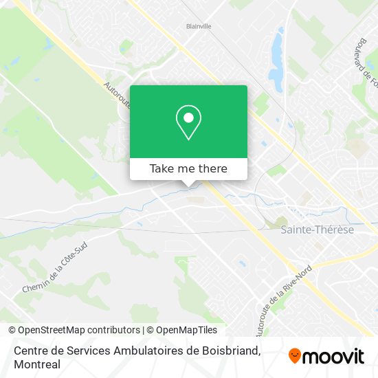 Centre de Services Ambulatoires de Boisbriand map