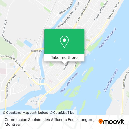 Commission Scolaire des Affluents Ecole Longpre map