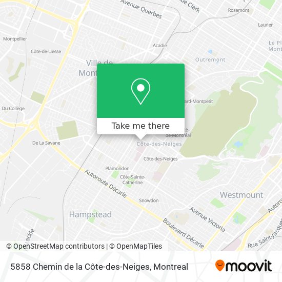 5858 Chemin de la Côte-des-Neiges map