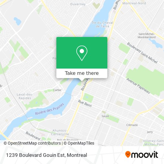 1239 Boulevard Gouin Est map