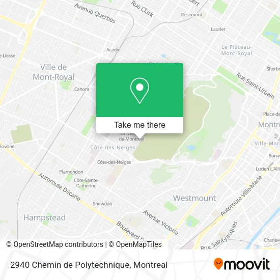 2940 Chemin de Polytechnique map