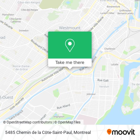5485 Chemin de la Côte-Saint-Paul map