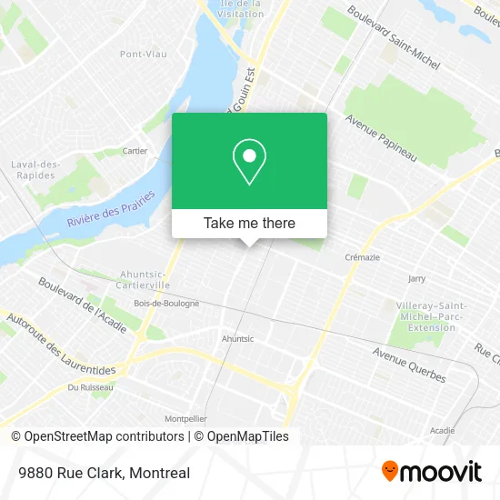 9880 Rue Clark map