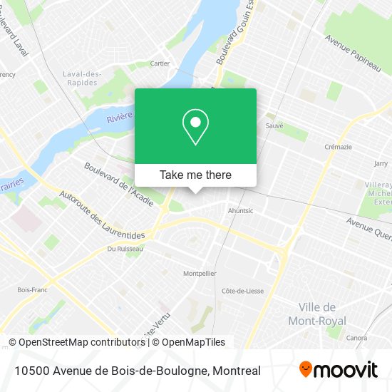10500 Avenue de Bois-de-Boulogne map