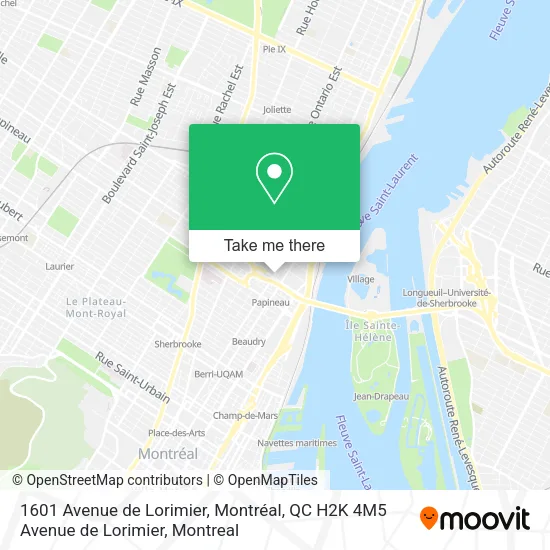 1601 Avenue de Lorimier, Montréal, QC H2K 4M5 Avenue de Lorimier map