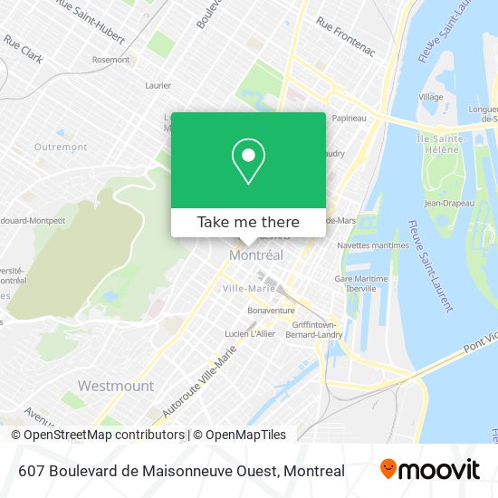 607 Boulevard de Maisonneuve Ouest map