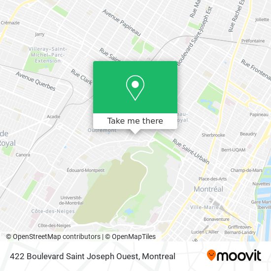 422 Boulevard Saint Joseph Ouest map