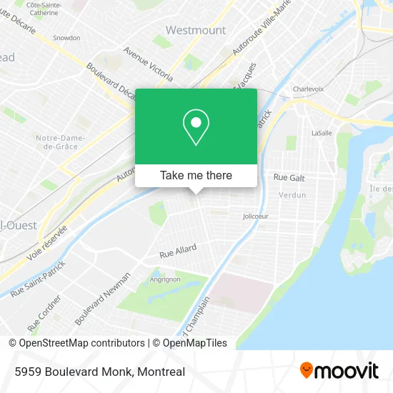 5959 Boulevard Monk map