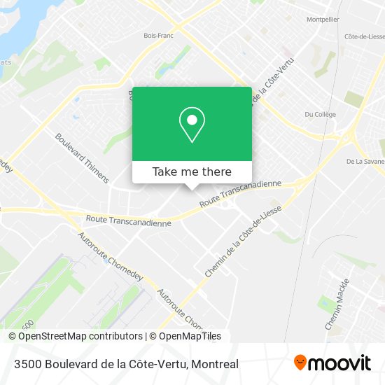 3500 Boulevard de la Côte-Vertu map
