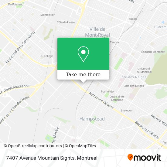 7407 Avenue Mountain Sights map