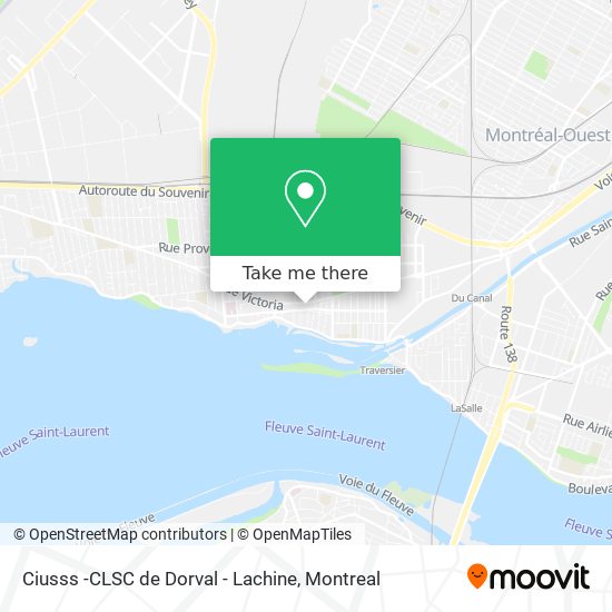 Ciusss -CLSC de Dorval - Lachine map