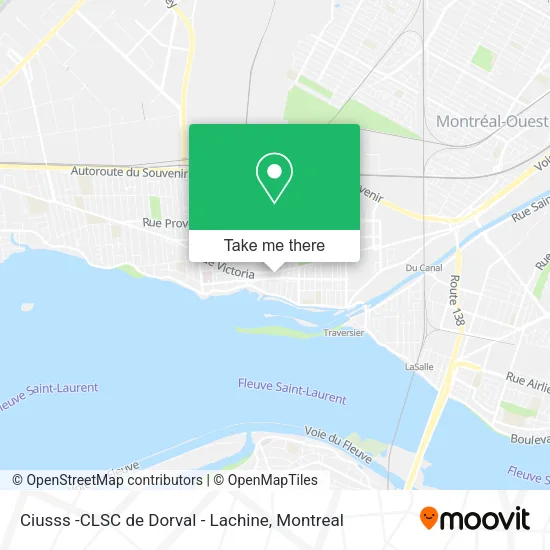 Ciusss -CLSC de Dorval - Lachine map