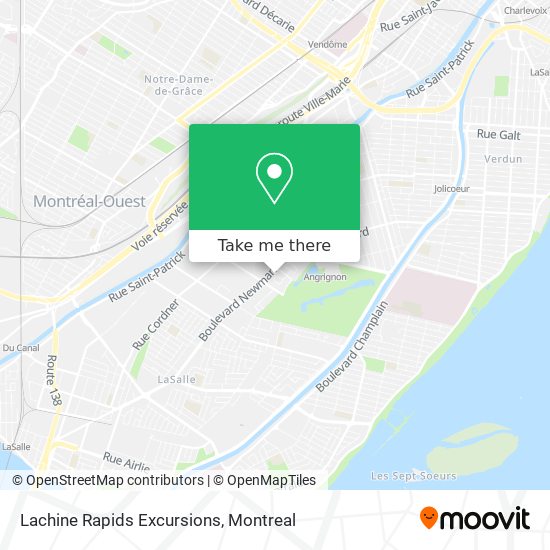 Lachine Rapids Excursions map