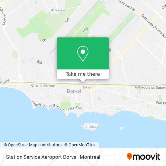 Station Service Aeroport Dorval map