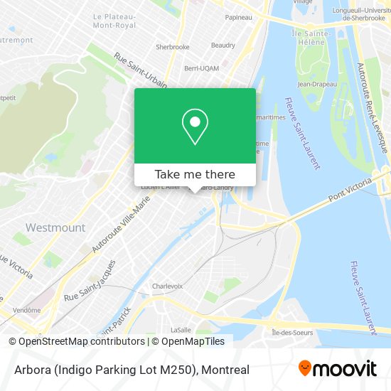 Arbora (Indigo Parking Lot M250) map