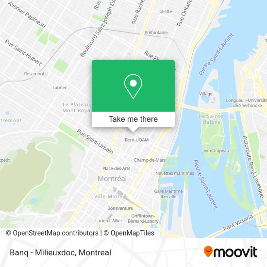 Banq - Milieuxdoc map