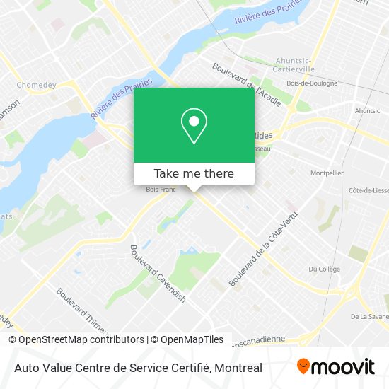 Auto Value Centre de Service Certifié map