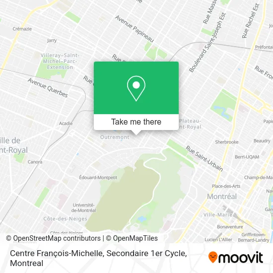 Centre François-Michelle, Secondaire 1er Cycle map