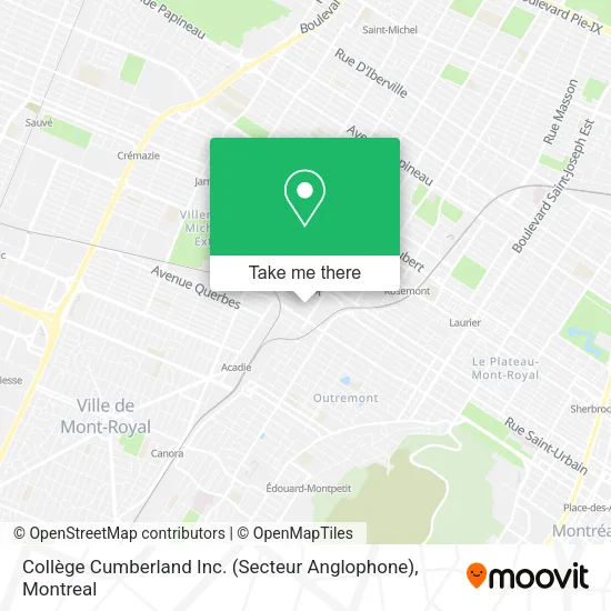 Collège Cumberland Inc. (Secteur Anglophone) map