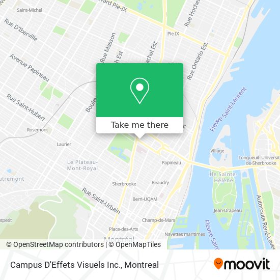 Campus D'Effets Visuels Inc. map