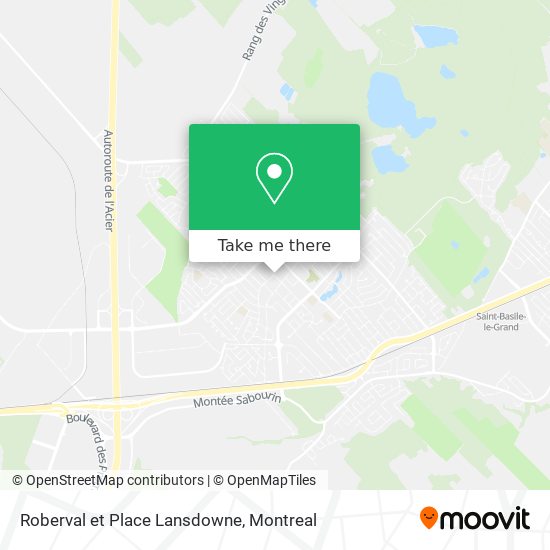 Roberval et Place Lansdowne map