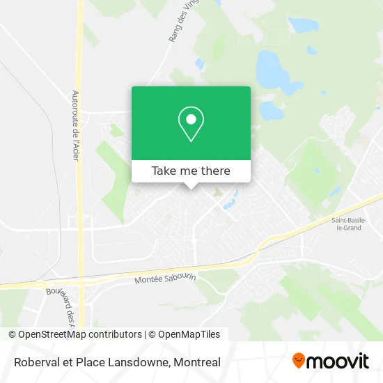 Roberval et Place Lansdowne map