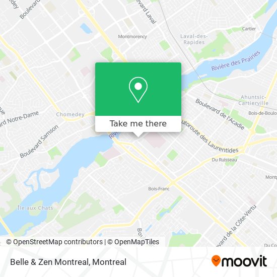 Belle & Zen Montreal map