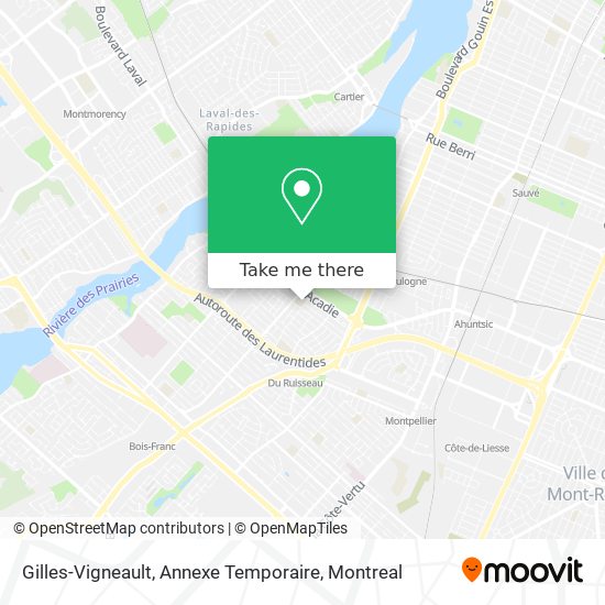 Gilles-Vigneault, Annexe Temporaire map