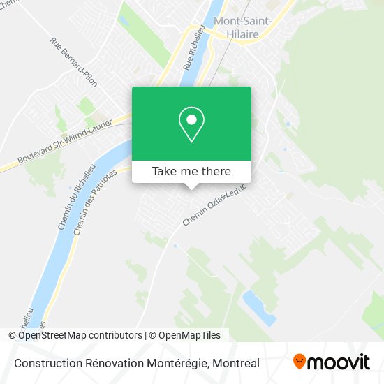 Construction Rénovation Montérégie map