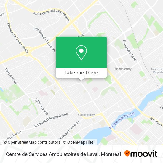 Centre de Services Ambulatoires de Laval map