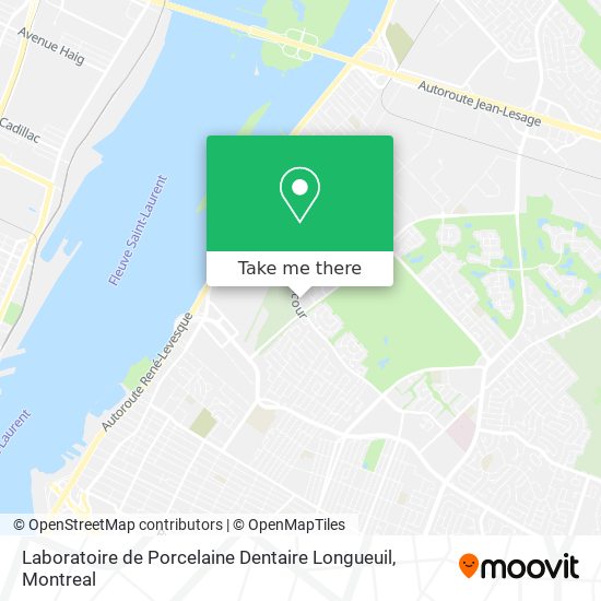 Laboratoire de Porcelaine Dentaire Longueuil map