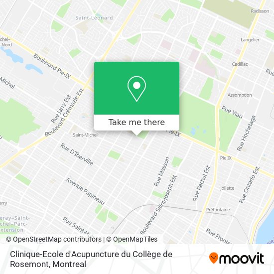Clinique-Ecole d'Acupuncture du Collège de Rosemont map