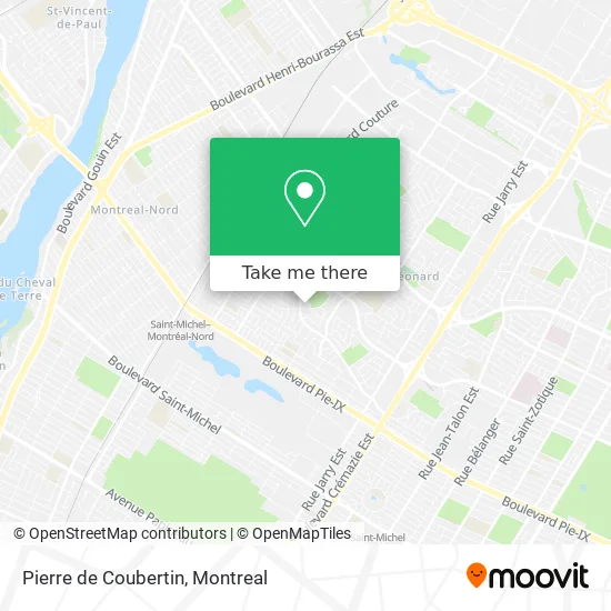 Pierre de Coubertin map