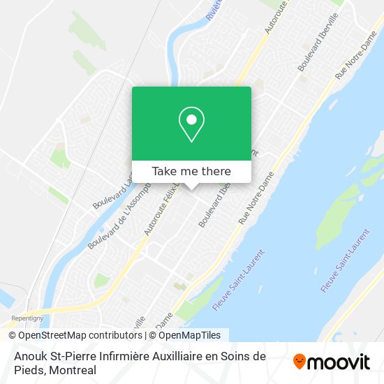 Anouk St-Pierre Infirmière Auxilliaire en Soins de Pieds map