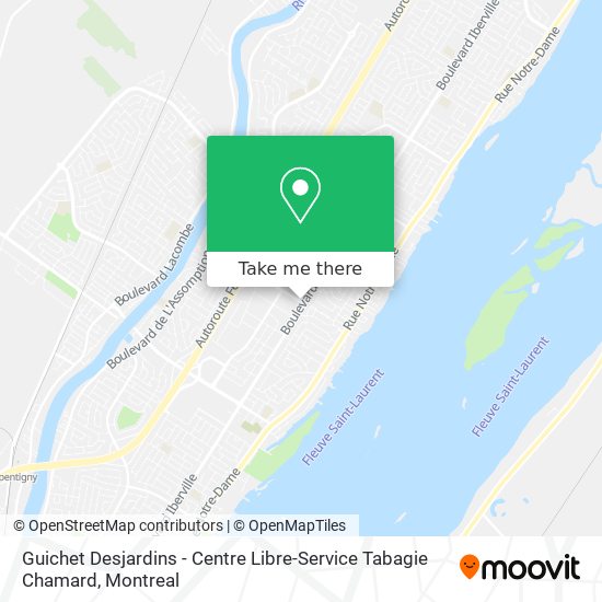 Guichet Desjardins - Centre Libre-Service Tabagie Chamard map