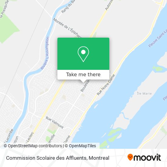 Commission Scolaire des Affluents map