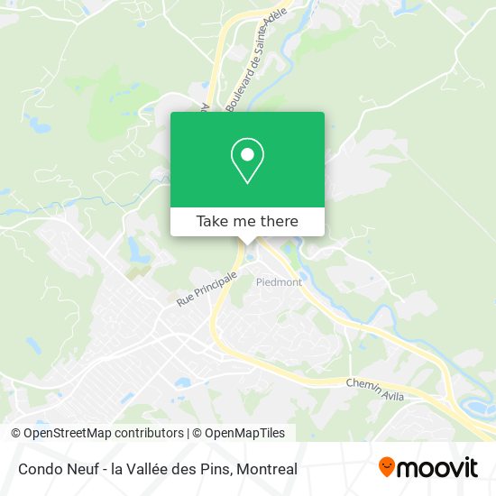 Condo Neuf - la Vallée des Pins map