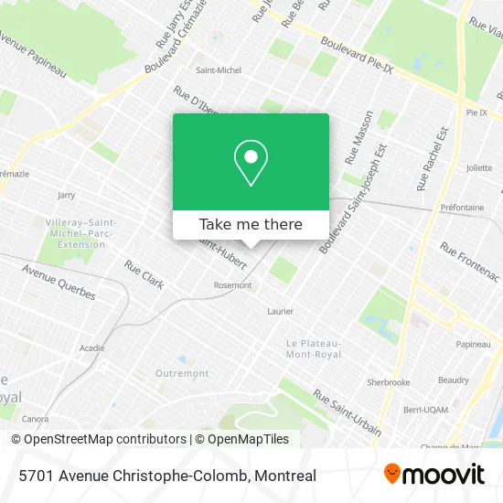 5701 Avenue Christophe-Colomb map