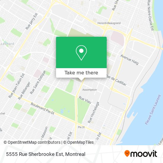 5555 Rue Sherbrooke Est map