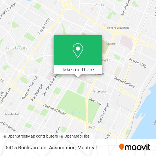 5415 Boulevard de l'Assomption map