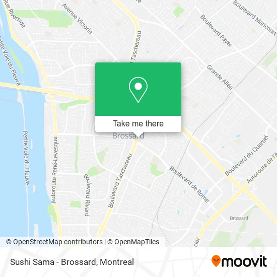 Sushi Sama - Brossard map