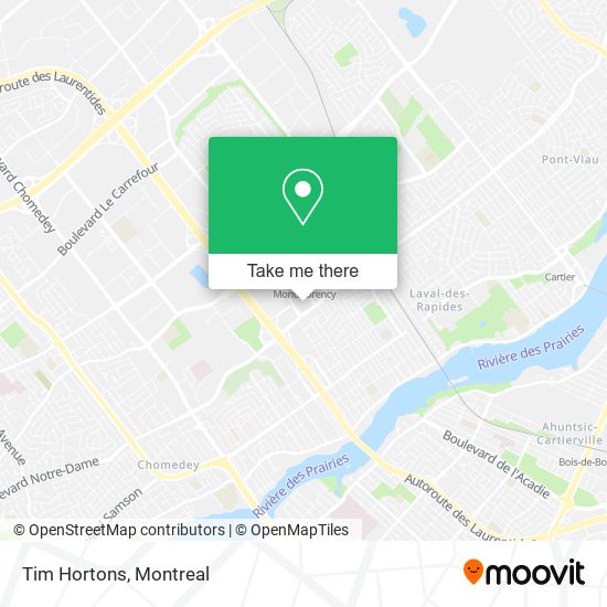 Tim Hortons map