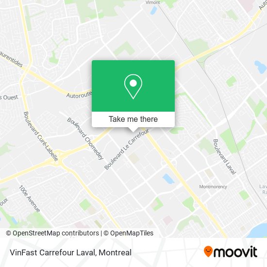 VinFast Carrefour Laval map