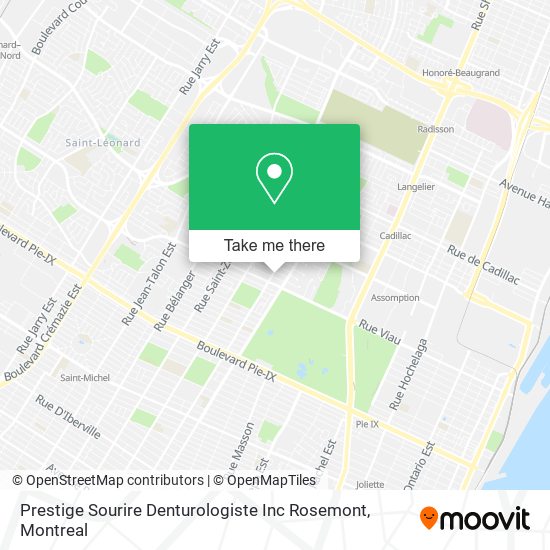 Prestige Sourire Denturologiste Inc Rosemont map