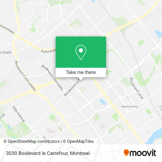 3030 Boulevard le Carrefour map