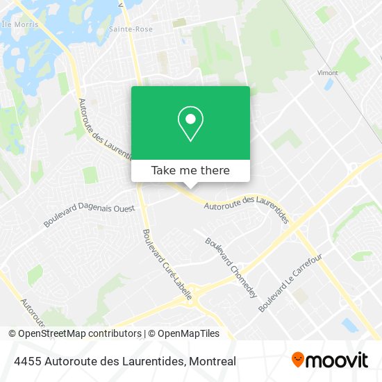 4455 Autoroute des Laurentides map